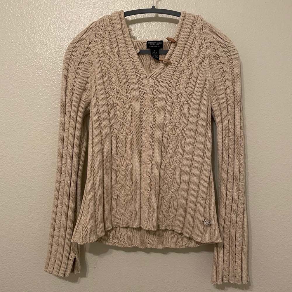 American Eagle Outfitters Hooded Knit Sweater